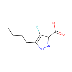 CCCCc1[nH]nc(C(=O)O)c1F ZINC000003820236