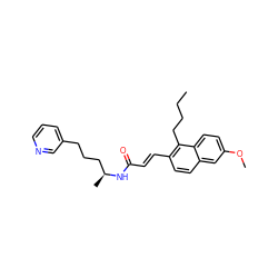 CCCCc1c(/C=C/C(=O)N[C@@H](C)CCCc2cccnc2)ccc2cc(OC)ccc12 ZINC000026722314