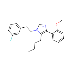 CCCCc1c(-c2ccccc2OC)ncn1CCc1cccc(F)c1 ZINC000095565983