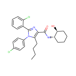 CCCCc1c(C(=O)N[C@H]2CCCC[C@@H]2O)nc(-c2ccccc2Cl)n1-c1ccc(Cl)cc1 ZINC000028702532