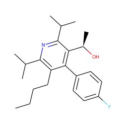 CCCCc1c(C(C)C)nc(C(C)C)c([C@@H](C)O)c1-c1ccc(F)cc1 ZINC000013437762