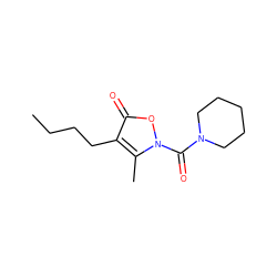 CCCCc1c(C)n(C(=O)N2CCCCC2)oc1=O ZINC000026842714