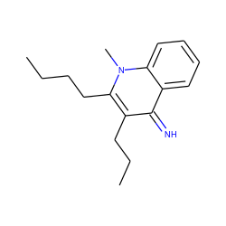 CCCCc1c(CCC)c(=N)c2ccccc2n1C ZINC000002055839