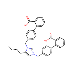 CCCCc1c[n+](Cc2ccc(-c3ccccc3C(=O)O)cc2)cn1Cc1ccc(-c2ccccc2C(=O)O)cc1 ZINC000095586577