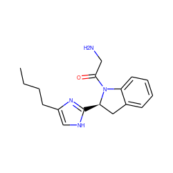 CCCCc1c[nH]c([C@@H]2Cc3ccccc3N2C(=O)CN)n1 ZINC000013588033