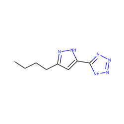 CCCCc1cc(-c2nnn[nH]2)[nH]n1 ZINC000028824290