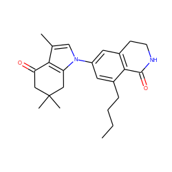 CCCCc1cc(-n2cc(C)c3c2CC(C)(C)CC3=O)cc2c1C(=O)NCC2 ZINC000169308162