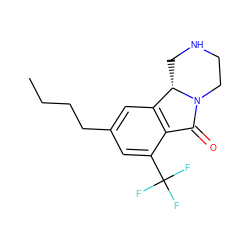 CCCCc1cc2c(c(C(F)(F)F)c1)C(=O)N1CCNC[C@@H]21 ZINC000036270518