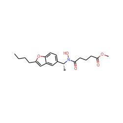 CCCCc1cc2cc([C@@H](C)N(O)C(=O)CCCC(=O)OC)ccc2o1 ZINC000013738968