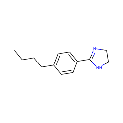 CCCCc1ccc(C2=NCCN2)cc1 ZINC000013805931