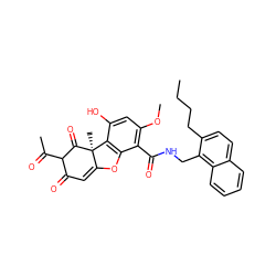 CCCCc1ccc2ccccc2c1CNC(=O)c1c(OC)cc(O)c2c1OC1=CC(=O)C(C(C)=O)C(=O)[C@]12C ZINC000084722879