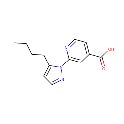 CCCCc1ccnn1-c1cc(C(=O)O)ccn1 ZINC000146749348