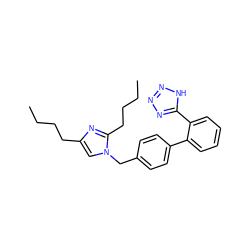 CCCCc1cn(Cc2ccc(-c3ccccc3-c3nnn[nH]3)cc2)c(CCCC)n1 ZINC000026576346