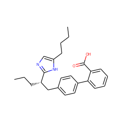 CCCCc1cnc([C@@H](CCC)Cc2ccc(-c3ccccc3C(=O)O)cc2)[nH]1 ZINC000049053679