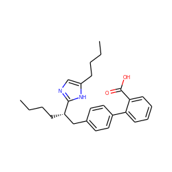 CCCCc1cnc([C@@H](CCCC)Cc2ccc(-c3ccccc3C(=O)O)cc2)[nH]1 ZINC000049031724