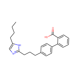 CCCCc1cnc(CCCc2ccc(-c3ccccc3C(=O)O)cc2)[nH]1 ZINC000049110082