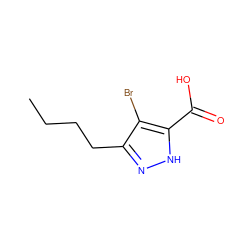 CCCCc1n[nH]c(C(=O)O)c1Br ZINC000028824284