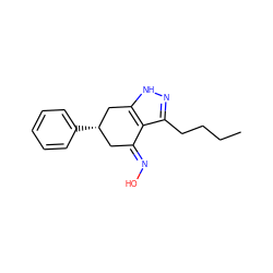 CCCCc1n[nH]c2c1/C(=N/O)C[C@H](c1ccccc1)C2 ZINC000018032774