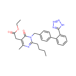 CCCCc1nc(C)c(CC(=O)OCC)c(=O)n1Cc1ccc(-c2ccccc2-c2nnn[nH]2)cc1 ZINC000073277946