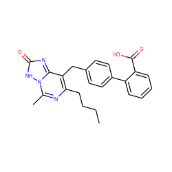 CCCCc1nc(C)n2[nH]c(=O)nc2c1Cc1ccc(-c2ccccc2C(=O)O)cc1 ZINC000013737967