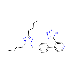 CCCCc1nc(CCCC)n(Cc2ccc(-c3ccncc3-c3nnn[nH]3)cc2)n1 ZINC000013560874