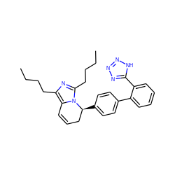 CCCCc1nc(CCCC)n2c1C=CC[C@@H]2c1ccc(-c2ccccc2-c2nnn[nH]2)cc1 ZINC000026575375