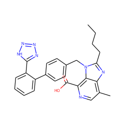 CCCCc1nc2c(C)cnc(C(=O)O)c2n1Cc1ccc(-c2ccccc2-c2nnn[nH]2)cc1 ZINC000001534849