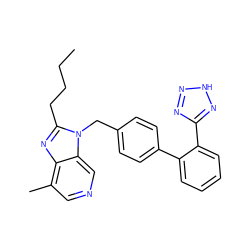 CCCCc1nc2c(C)cncc2n1Cc1ccc(-c2ccccc2-c2nn[nH]n2)cc1 ZINC000027320474