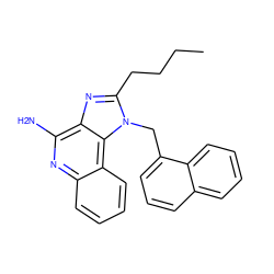 CCCCc1nc2c(N)nc3ccccc3c2n1Cc1cccc2ccccc12 ZINC000064512591