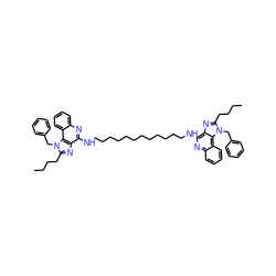 CCCCc1nc2c(NCCCCCCCCCCCCNc3nc4ccccc4c4c3nc(CCCC)n4Cc3ccccc3)nc3ccccc3c2n1Cc1ccccc1 ZINC000095550873