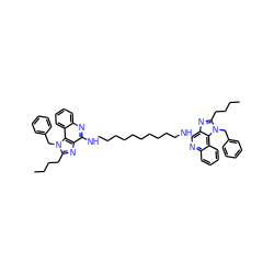 CCCCc1nc2c(NCCCCCCCCCCNc3nc4ccccc4c4c3nc(CCCC)n4Cc3ccccc3)nc3ccccc3c2n1Cc1ccccc1 ZINC000095550872