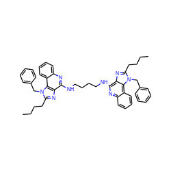 CCCCc1nc2c(NCCCCNc3nc4ccccc4c4c3nc(CCCC)n4Cc3ccccc3)nc3ccccc3c2n1Cc1ccccc1 ZINC000084633215