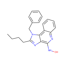 CCCCc1nc2c(NO)nc3ccccc3c2n1Cc1ccccc1 ZINC000049035180