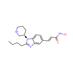 CCCCc1nc2cc(/C=C/C(=O)NO)ccc2n1[C@@H]1CCCNC1 ZINC000034987777