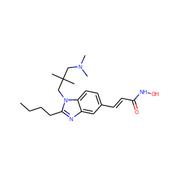 CCCCc1nc2cc(/C=C/C(=O)NO)ccc2n1CC(C)(C)CN(C)C ZINC000034986903