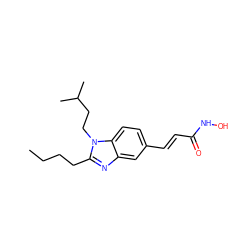 CCCCc1nc2cc(/C=C/C(=O)NO)ccc2n1CCC(C)C ZINC000072118448