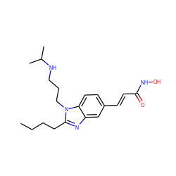 CCCCc1nc2cc(/C=C/C(=O)NO)ccc2n1CCCNC(C)C ZINC000034987345