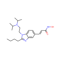 CCCCc1nc2cc(/C=C/C(=O)NO)ccc2n1CCN(C(C)C)C(C)C ZINC000034987241