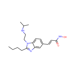 CCCCc1nc2cc(/C=C/C(=O)NO)ccc2n1CCNC(C)C ZINC000034987244