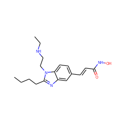 CCCCc1nc2cc(/C=C/C(=O)NO)ccc2n1CCNCC ZINC000034987242