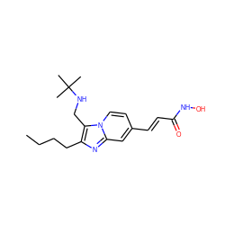 CCCCc1nc2cc(/C=C/C(=O)NO)ccn2c1CNC(C)(C)C ZINC000143066805