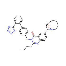 CCCCc1nc2ccc([C@@H]3C[C@H]4CCCCN3O4)cc2c(=O)n1Cc1ccc(-c2ccccc2-c2nnn[nH]2)cc1 ZINC000029485807