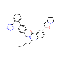 CCCCc1nc2ccc([C@@H]3C[C@H]4CCCN4O3)cc2c(=O)n1Cc1ccc(-c2ccccc2-c2nnn[nH]2)cc1 ZINC000029411098