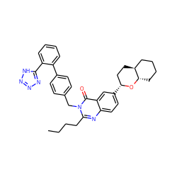 CCCCc1nc2ccc([C@@H]3CC[C@H]4CCCC[C@@H]4O3)cc2c(=O)n1Cc1ccc(-c2ccccc2-c2nnn[nH]2)cc1 ZINC000003842575