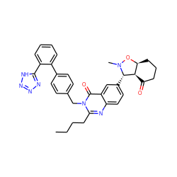 CCCCc1nc2ccc([C@H]3[C@@H]4C(=O)CCC[C@@H]4ON3C)cc2c(=O)n1Cc1ccc(-c2ccccc2-c2nnn[nH]2)cc1 ZINC000029484441