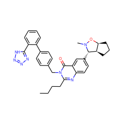 CCCCc1nc2ccc([C@H]3[C@@H]4CCC[C@@H]4ON3C)cc2c(=O)n1Cc1ccc(-c2ccccc2-c2nnn[nH]2)cc1 ZINC000029483374