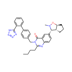 CCCCc1nc2ccc([C@H]3[C@H]4CCC[C@@H]4ON3C)cc2c(=O)n1Cc1ccc(-c2ccccc2-c2nnn[nH]2)cc1 ZINC000001538946