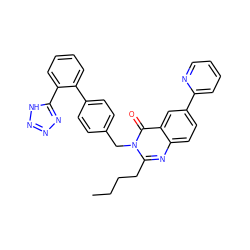 CCCCc1nc2ccc(-c3ccccn3)cc2c(=O)n1Cc1ccc(-c2ccccc2-c2nnn[nH]2)cc1 ZINC000028759215