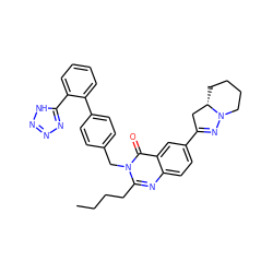 CCCCc1nc2ccc(C3=NN4CCCC[C@H]4C3)cc2c(=O)n1Cc1ccc(-c2ccccc2-c2nnn[nH]2)cc1 ZINC000003843026