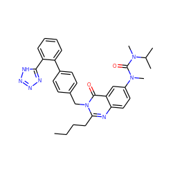 CCCCc1nc2ccc(N(C)C(=O)N(C)C(C)C)cc2c(=O)n1Cc1ccc(-c2ccccc2-c2nnn[nH]2)cc1 ZINC000028757831